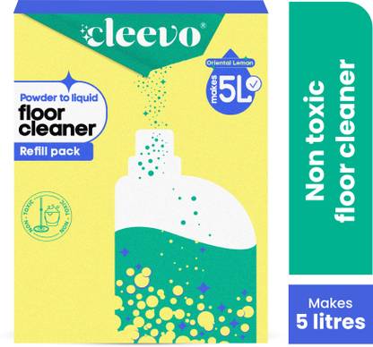 cleevo Floor Cleaner Liquid | Refill Pack | Natural & Non Toxic Bathroom Tile Lemon
