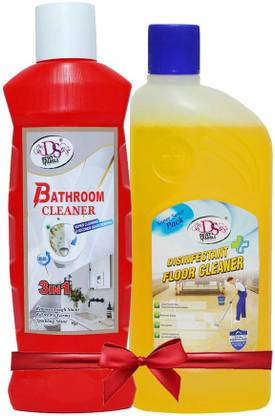 Dewy Sparkle Bathroom Cleaner (3 in 1) & Floor Cleaner Liquid | pack of 2 | 500 ml Each Non Fragrance
