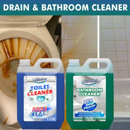 NISHCHAY Cleaning Powder, Easy & Effective clog remover, Bathroom & Drain Cleaner organic