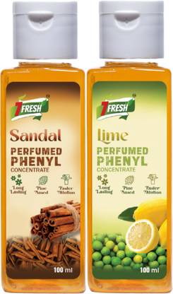 7Fresh Perfumed Concentrate Liquid Combo Pack 200 ml (MAKES 5 TO 8 LITRE) SANDAL+LIME