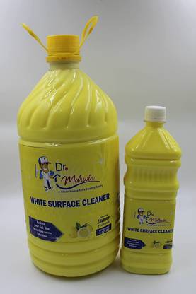 DRMARWIN White phenyl 5 Ltr I Lemon Perfume +1 ltr Freebie Liquid Surface Cleaner Lemon