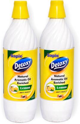 Sapic Detoxy Natural Aromatic Oil Enriched Lemon phenyl (1000ml x 2) Lemon