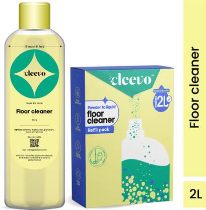 cleevo Floor Cleaner Liquid | Bottle Pack | Natural & Non Toxic Bathroom Tile Lemon