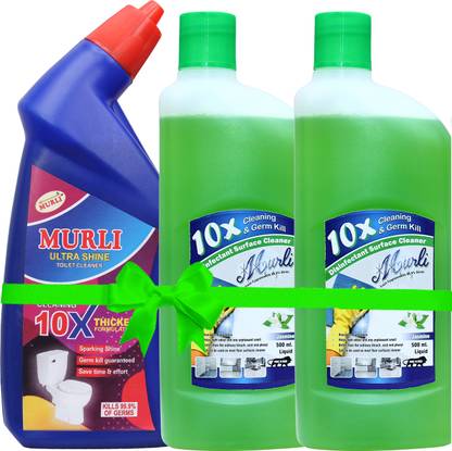 MURLI Toilet Cleaner 500x1 ml plus Surface Cleaner 500x2 ml BLUE