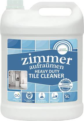 zimmer aufraumen 2X HEAVY DUTY TILE CLEANER CONCENTRATE (5 LITERS) For TILES & CERAMIC. Removes Soap Scum, Scaling, Hard Water Stains, Limescale, Heavy Yellow Stains, Dirt, Oil Deposits Regular