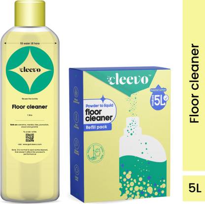 cleevo Floor Cleaner Liquid |Bottle Pack |Natural & NonToxic Bathroom Tile Zesty Lemon Zesty Lemon