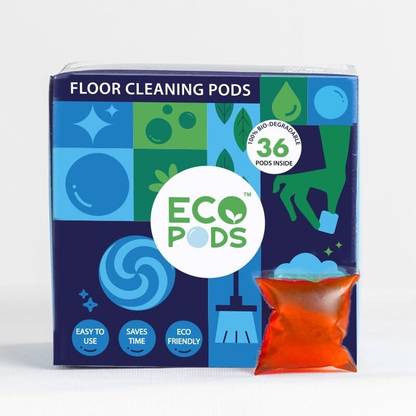 Ecopods Floor Cleaner Surface Disinfectant Liquid Pods Kills Germs Rose