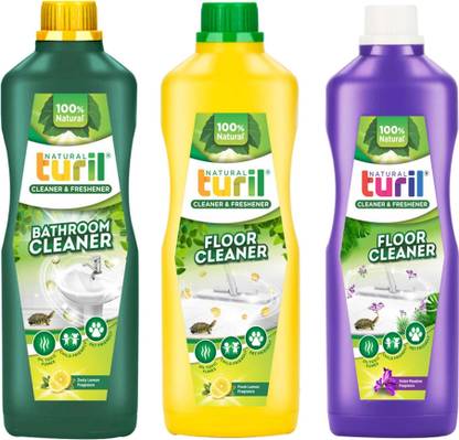 Turil BATHROOM CLEANER 500 ml + FLOOR CLEANER 500ml X 2 COMBO ( ZL+FL+VM) Fragrant