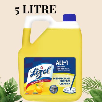Lizol Disinfectant Surface & Floor Cleaner Liquid, Citrusp Lemon