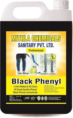Dev Brand Mithila Chemicals Black Phenyl Concentrate 1000 ml Make 10 Ltr Good Strong Black Phenyl by Adding filter water