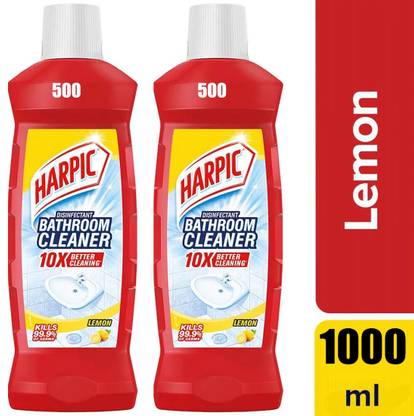 Harpic Disinfectant Bathroom Cleaner Liquid Lemon ^500+500 Lemon