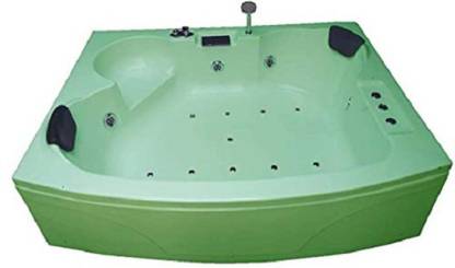 MADONNA Temptation 6 Ft with Jacuzzi, Bubble Bath & Filler System- Green Free-standing Bathtub