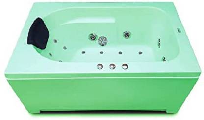 MADONNA Prestige 4 Ft Jacuzzi with Bubble Bath and Back Massage - Green Free-standing Bathtub