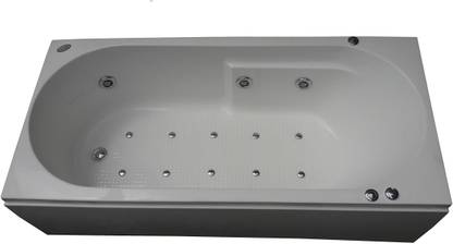 MADONNA Divine 5.5 Feet Jacuzzi Massage with Bubble Bath - White Free-standing Bathtub