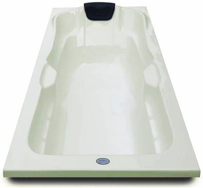MADONNA Elegant 6 Feet Acrylic Fixed Bathtub (with Headrest) - Ivory Alcove Bathtub