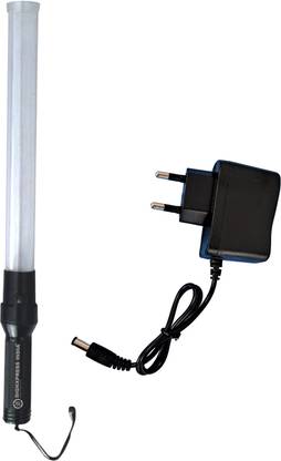 signxpress india Traffic Baton Light Rechargeable with Charger | 53 Cm | 12 Hours Backup Plastic Traffic Control Baton