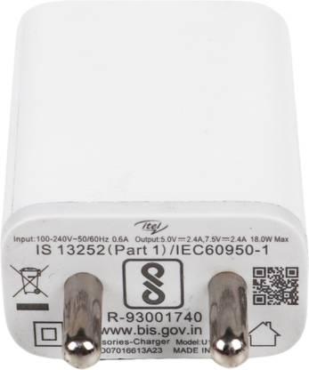 itel 18 W 2 A Wall Charger for Mobile