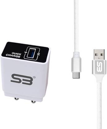 SB 18 W Quick Charge 3.4 A Wall Charger for Mobile with Detachable Cable