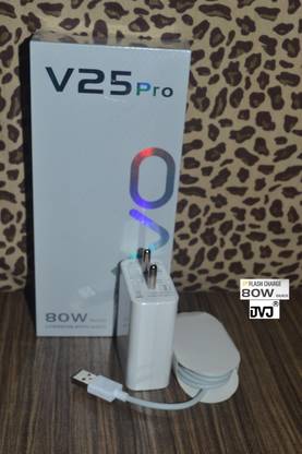 DVJ 80 W Quick Charge Wall Charger for Mobile with Detachable Cable