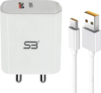 SB 18 W Qualcomm 3.0 3.1 A Wall Charger for Mobile with Detachable Cable
