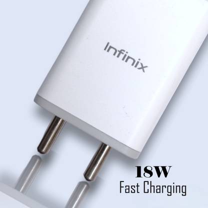 Infinix Quick Charge 5 A Wall Charger for Mobile with Detachable Cable
