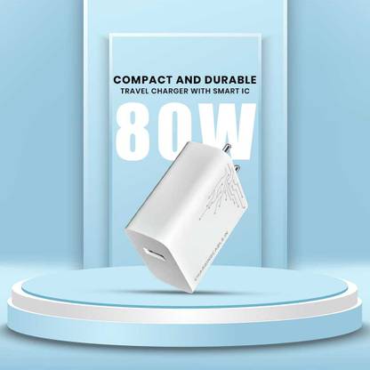 ChargingCable.in 80 W Supercharge 7.3 A Wall Charger for Mobile with Detachable Cable