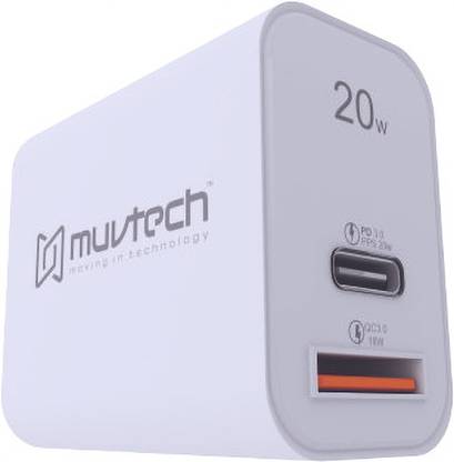 MuvTech 20 W PD 5 A Wall Charger for Mobile