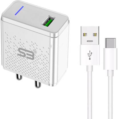 SB 18 W Quick Charge 3.1 A Wall Charger for Mobile with Detachable Cable