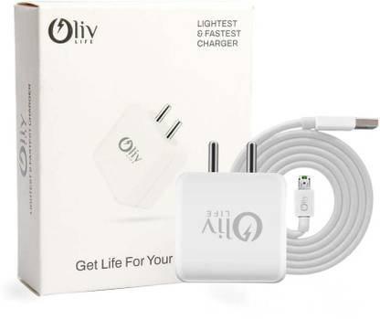 OlivLife 33 W Supercharge 5 A Wall Charger for Mobile with Detachable Cable