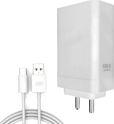 Bharatvoltt 100 W Supercharge 6 A Wall Charger for Mobile with Detachable Cable