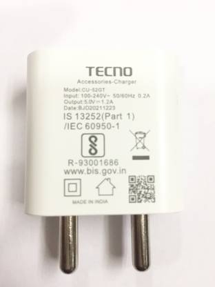 Tecno 1.2 A Wall Charger for Mobile