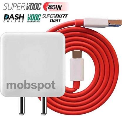 mobspot 85 W SuperVOOC 6 A Wall Charger for Mobile with Detachable Cable