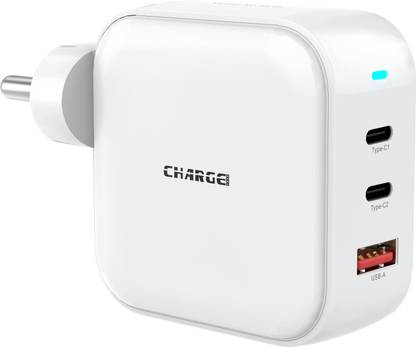 ChargeXcel 65 W GaN 3.25 A Multi-pin Wall Charger for Mobile with Detachable Cable