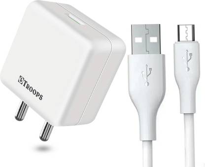 TP TROOPS 15 W 2.4 A Wall Charger for Mobile with Detachable Cable