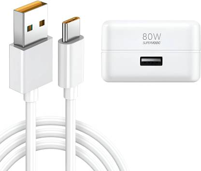 WattC 85 W SuperVOOC 6 A Single Port Mobile Charger with Detachable Cable