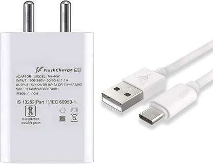 MAK 44 W Supercharge 5.4 A Wall Charger for Mobile with Detachable Cable
