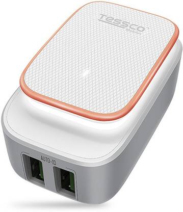 Tessco 2.4 A Wall Charger for Mobile with Detachable Cable