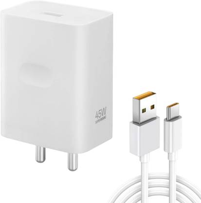 AKCOIZ 45 W SuperVOOC 3.1 A Wall Charger for Mobile with Detachable Cable