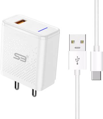 SB 18 W Quick Charge 3.1 A Wall Charger for Mobile with Detachable Cable