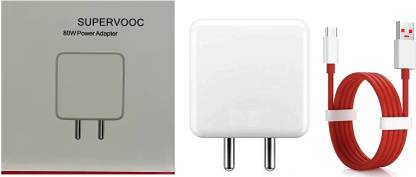 OnePlus 80 W SuperVOOC 7.3 A Wall Charger for Mobile with Detachable Cable