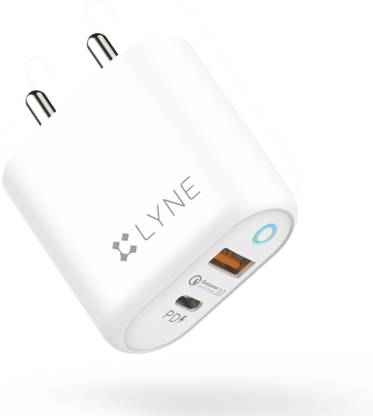 LYNE by U&i 30 W 3 A Wall Charger for Mobile with Detachable Cable