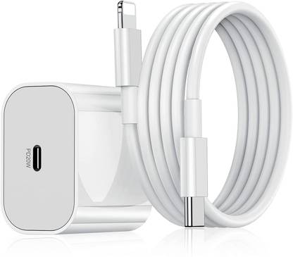 Jics 20 W Quick Charge 5 A Wall Charger for Mobile with Detachable Cable