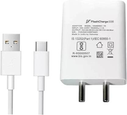 vivo 44 W Quick Charge 4 A Wall Charger for Mobile with Detachable Cable