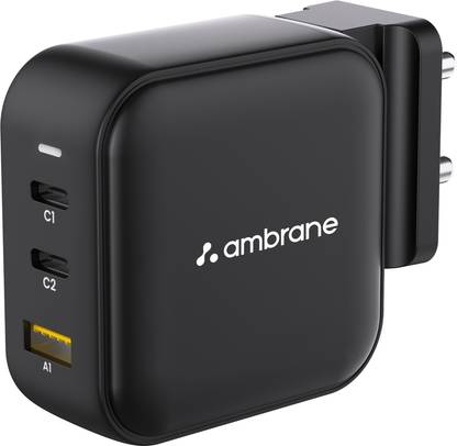 Ambrane 65 W GaN 3.4 A Wall Charger for Mobile