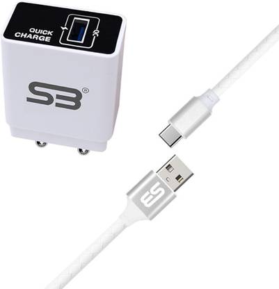 SB 18 W Quick Charge 3.4 A Wall Charger for Mobile with Detachable Cable