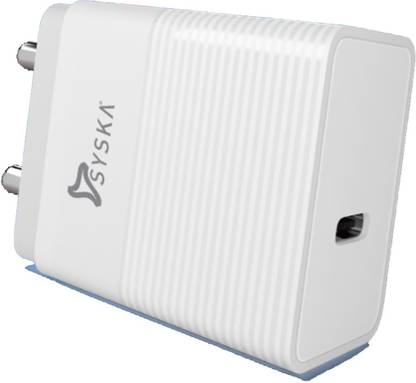 Syska 3 A Wall Charger for Mobile with Detachable Cable