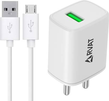 RVAT 18 W Quick Charge 3.1 A Wall Charger for Mobile with Detachable Cable