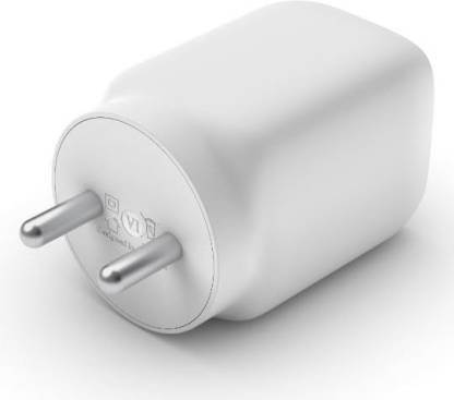 Belkin 65W GaN Dual port USB C PD 3.0 Fast Charger with PPS Technology, Compact Size, for iPhone, MacBook Air, iPad Pro, Pixel, Galaxy, More Devices � White
