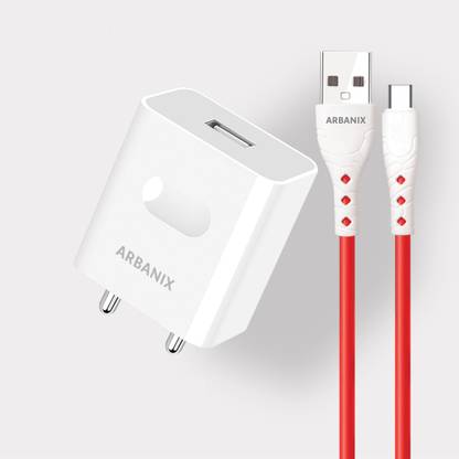 ARBANIX 17 W Quick Charge 5 A Wall Charger for Mobile with Detachable Cable