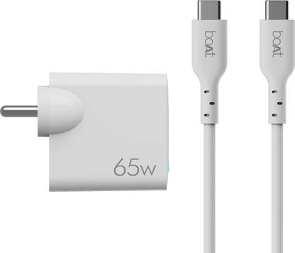 boAt 65 W GaN 3.1 A Wall Charger for Mobile with Detachable Cable